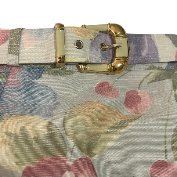 St Roma Vintage Floral Belted Skirt - Picture 3 of 8